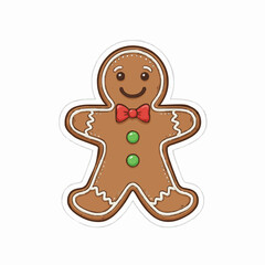 gingerbread man isolated on white