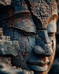 Ancient sacred buddha carving artwork high resolution picture