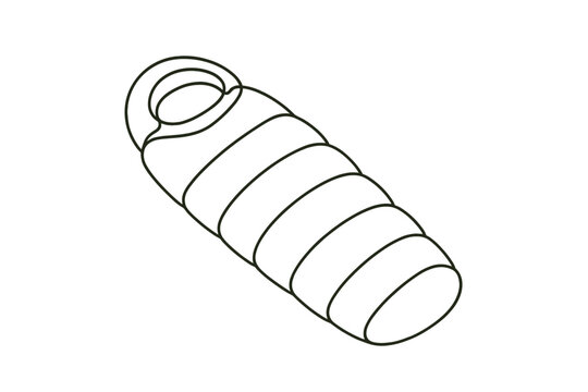 sleeping bag outline black and white clip art preview