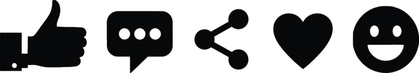 Social media icons black and white hand drawn