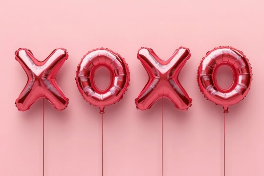 Balloon valentine's letters pink.