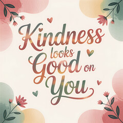 kindness looks good on you