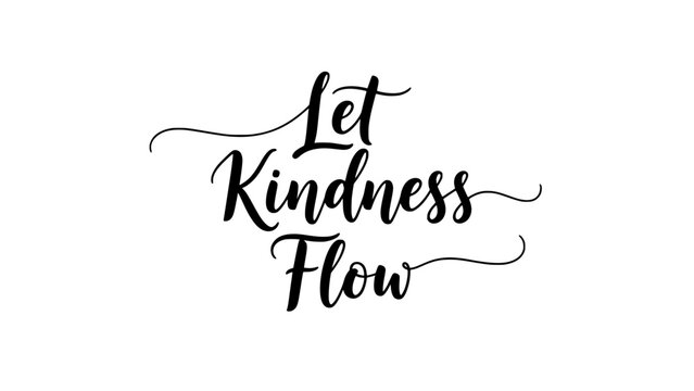 Inspiring calligraphy art promoting a positive message with elegant lettering, spreading joy and encouragement with a simple yet powerful statement