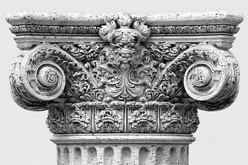 Artistic marble carvings column high resolution picture