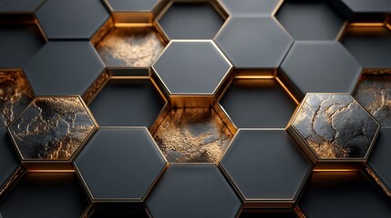 Beautiful abstract hexagon art pattern high resolution picture