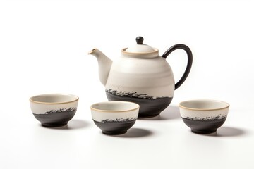 Porcelain pottery teapot cup.