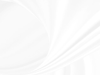 Clean abstract fashion woven beautiful soft fabric smooth curve shape decorative textile white background