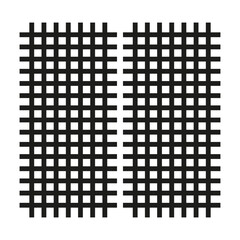 Two line meshes. Geometric stripe pattern. Abstract Vector structure. Simple square grid.