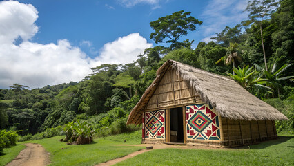 Obraz premium traditional straw house