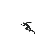 Running man logo Icon flat vector design