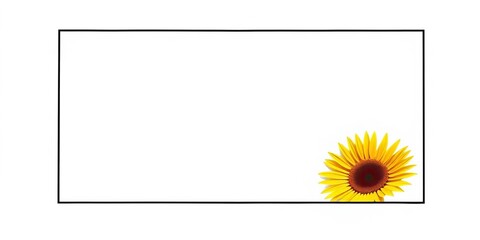 Simple black line frame border on white background, black, art