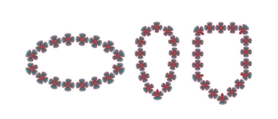 Decorative Frames with Stylized Floral Motifs