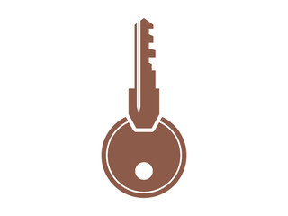 House Key Icon, Modern Minimal Symbol for Real Estate and Security Applications