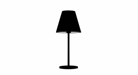 Elegant Black Table Lamp with Fabric Shade for Ambient Lighting.