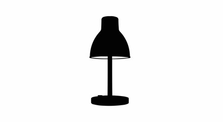 Elegant Black Desk Lamp Silhouette for Modern Workspace Illumination.