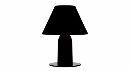 Modern Black Table Lamp with Tapered Shade.