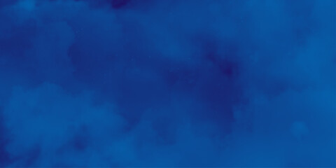 nebula gas cloud in deep outer space. Abstract soft sky blue watercolor sky and clouds, Navy blue watercolor background. grunge background with copy space for text .
