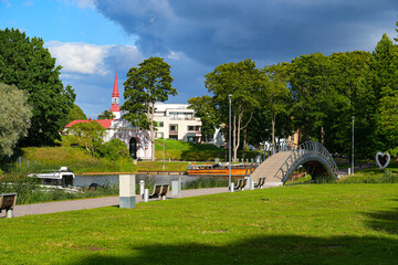 Fototapeta premium Moat of Pärnu in the west of Estonia in the Baltic States