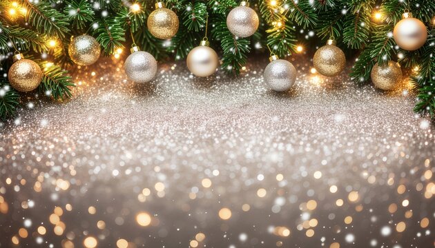 Festive holiday celebration with sparkling ornaments cozy indoor setting decorative content enchanting winter environment close-up view magical christmas spirit