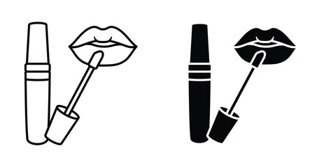 Lip gloss icon graphic design. Vector icon illustrations