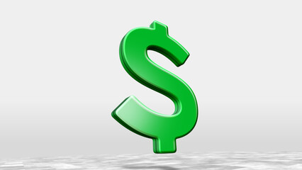 Dollar USD currency symbol 3d illustration
