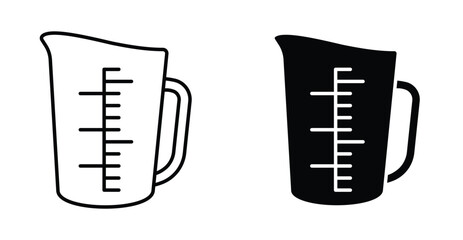 Measuring cup icon graphic design. Vector icon illustrations