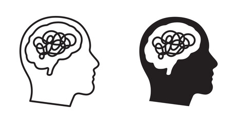Mental disorder icon graphic design. Vector icon illustrations