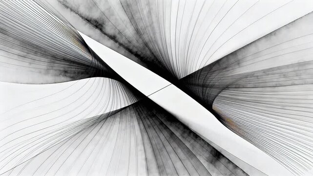 Abstract black and white line patterns