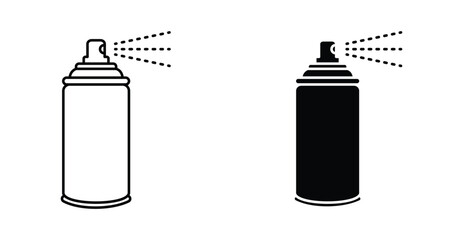 Paint aerosol can icon graphic design. Vector icon illustrations