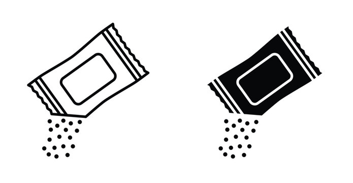 Packet soluble powder icon graphic design. Vector icon illustrations