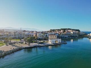 Rethymno, the most charming and beautiful town on Crete island with panoramic view of the sea