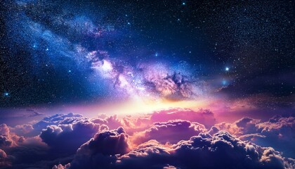 Fototapeta premium Cosm Deep Starry Galaxy Sky Cloud Colorful Space Outer Universe Nebula Gas Background Magic