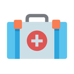 First aid kit vector illustration on black background