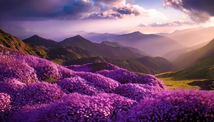 Purple Lily Flowers Background Generative Ai