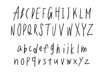 ラフな手書きのアルファベット