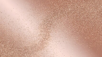 Fototapeta premium Rose gold glitter texture background with sparkling dust effect and gradient