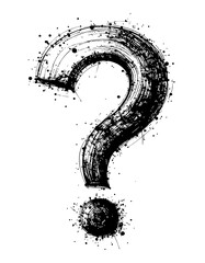 Narysowany znak zapytania szkic