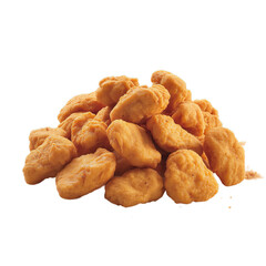 Fototapeta premium Crispy and delicious fried chicken nuggets isolated on white background