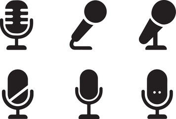 Microphone and settings icon vector illustration