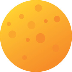 Gradient Cheeseball with Craters and Vibrant Orange-Yellow Surface Texture