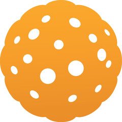 Bright Orange Cheeseball with Perforated Surface Design