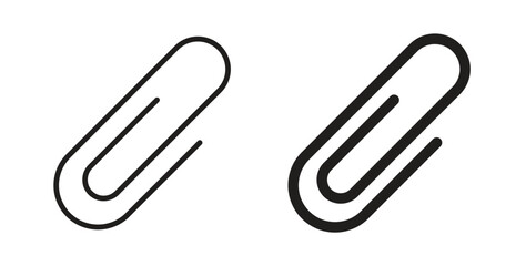 Fototapeta premium Paperclip icon in doodle and stroke style.