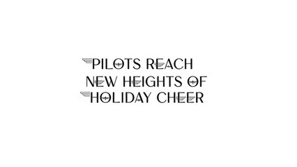 Pilots celebrating holiday cheer while flying in the sky  