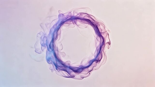 Circular smoke pattern on gradient background
