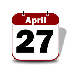 27 April Date Calendar 