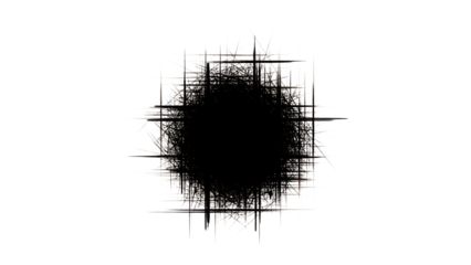 Black hole isolated on transparent background illustration