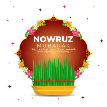 Vector illustration of Happy Nowruz social media template