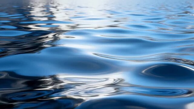 Ripples on a blue water surface