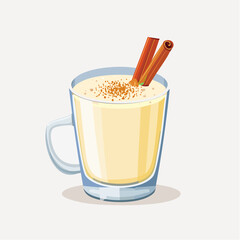 Flat Design Eggnog Drink Icon