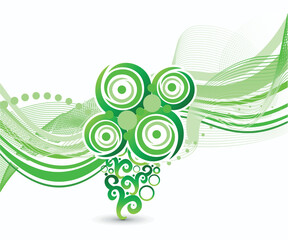 artistic creative green eco wave.eps